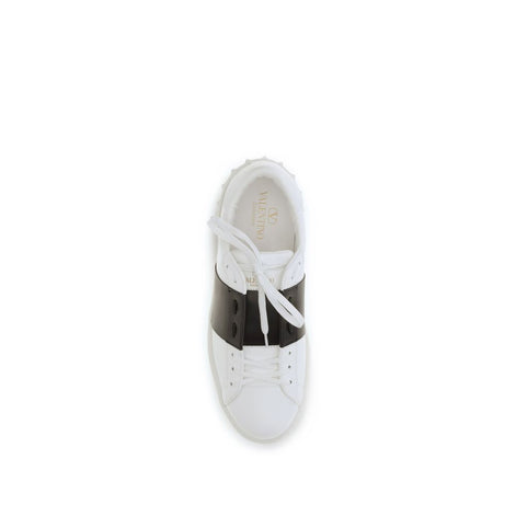 Valentino Garavani Blue Calf Leather Bos Taurus Low Top Sneakers