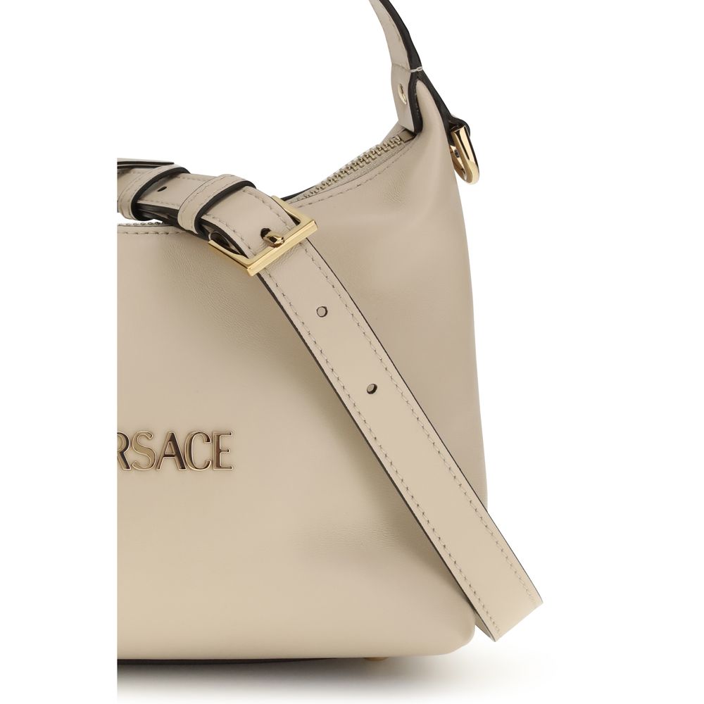 Versace Cream Calf Leather Bos Taurus Handbag