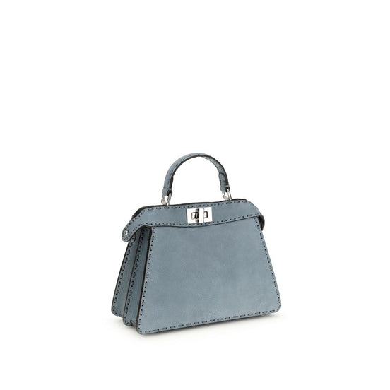 Fendi Peekaboo ISeeU small Blue Leather Handbag