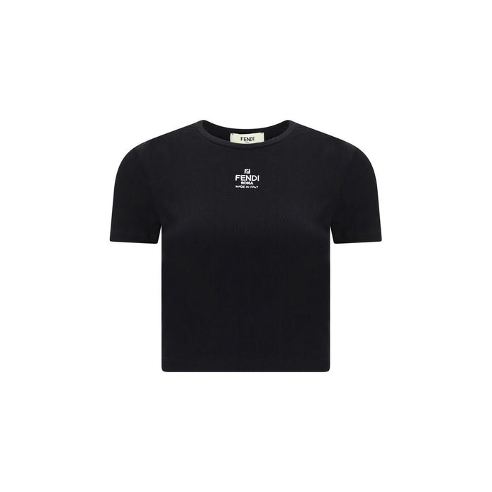 Fendi Black Cotton T-Shirt