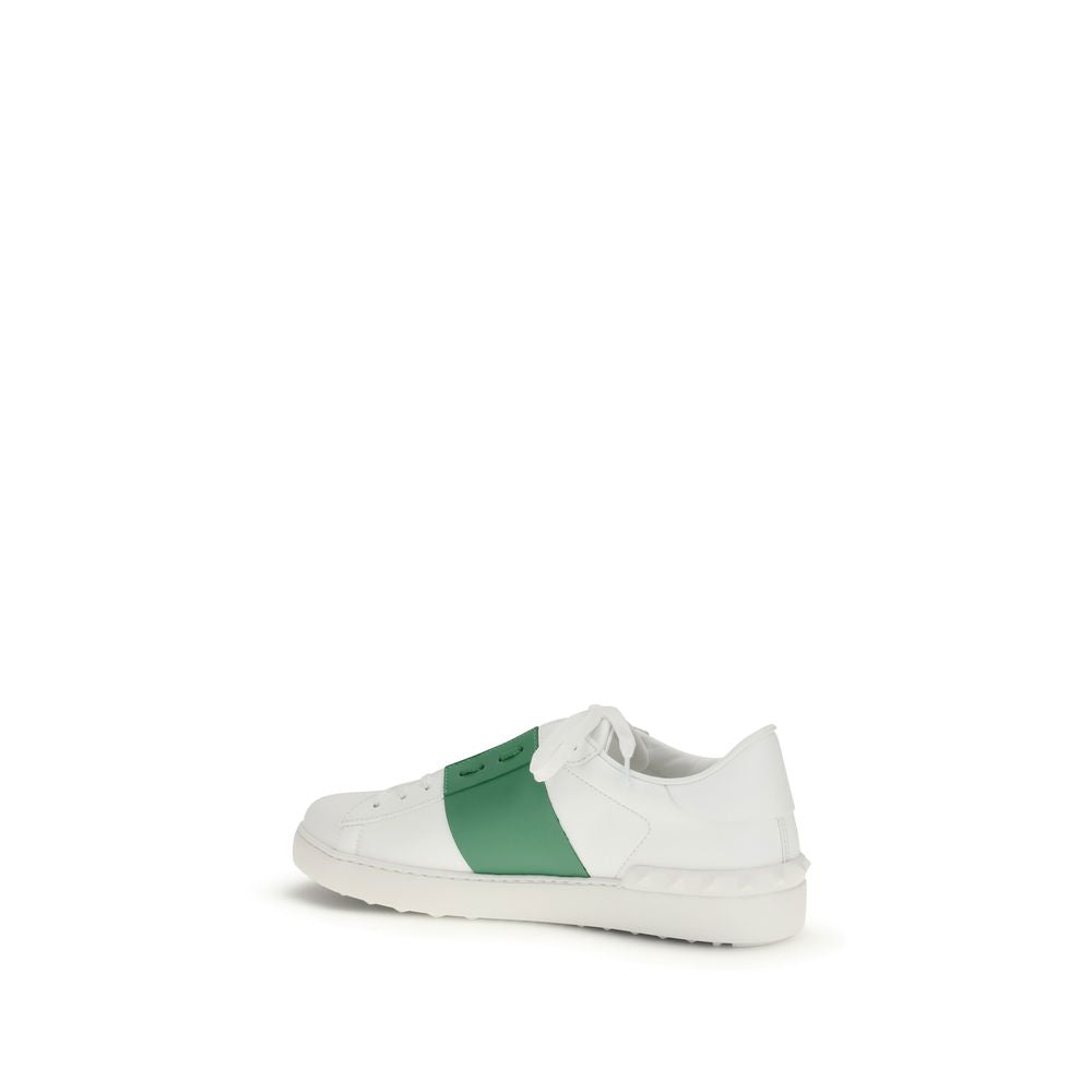 Valentino Garavani Open White Leather Low Top Sneakers