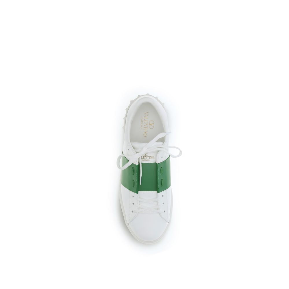 Valentino Garavani Open White Leather Low Top Sneakers
