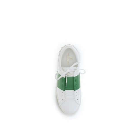 Valentino Garavani Open White Leather Low Top Sneakers