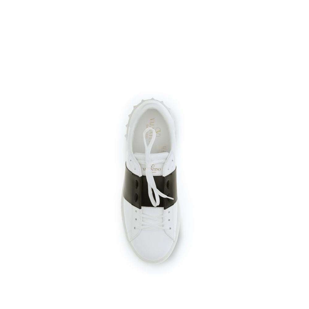 Valentino Garavani Open White Leather Low Top Sneakers