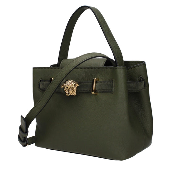 Versace Green Leather Handbag