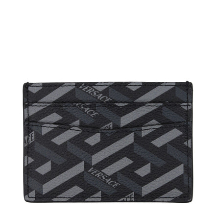 Versace Black Fabric Cardholder