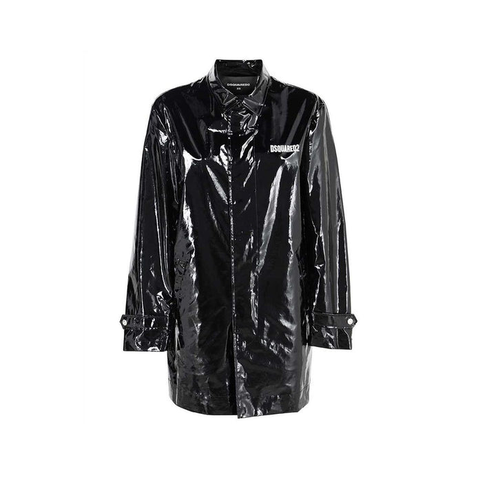 Dsquared² Black Polyethylene Coat