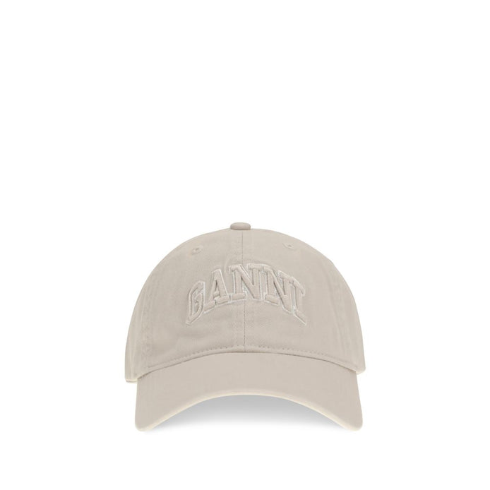 Ganni Beige Cotton Cap (Baseball Hat)