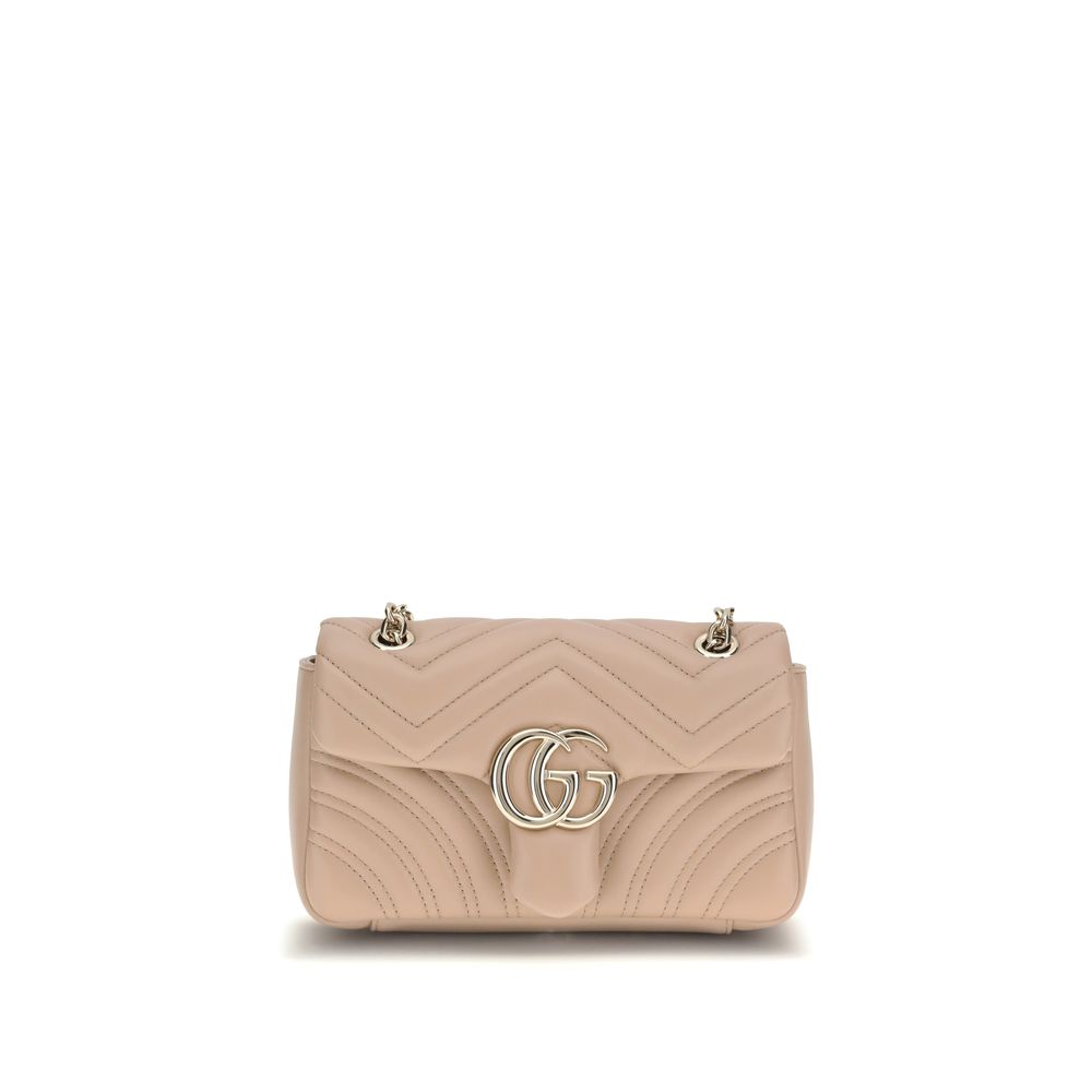 Gucci GG Marmont small Beige Lamb Shoulder Bag
