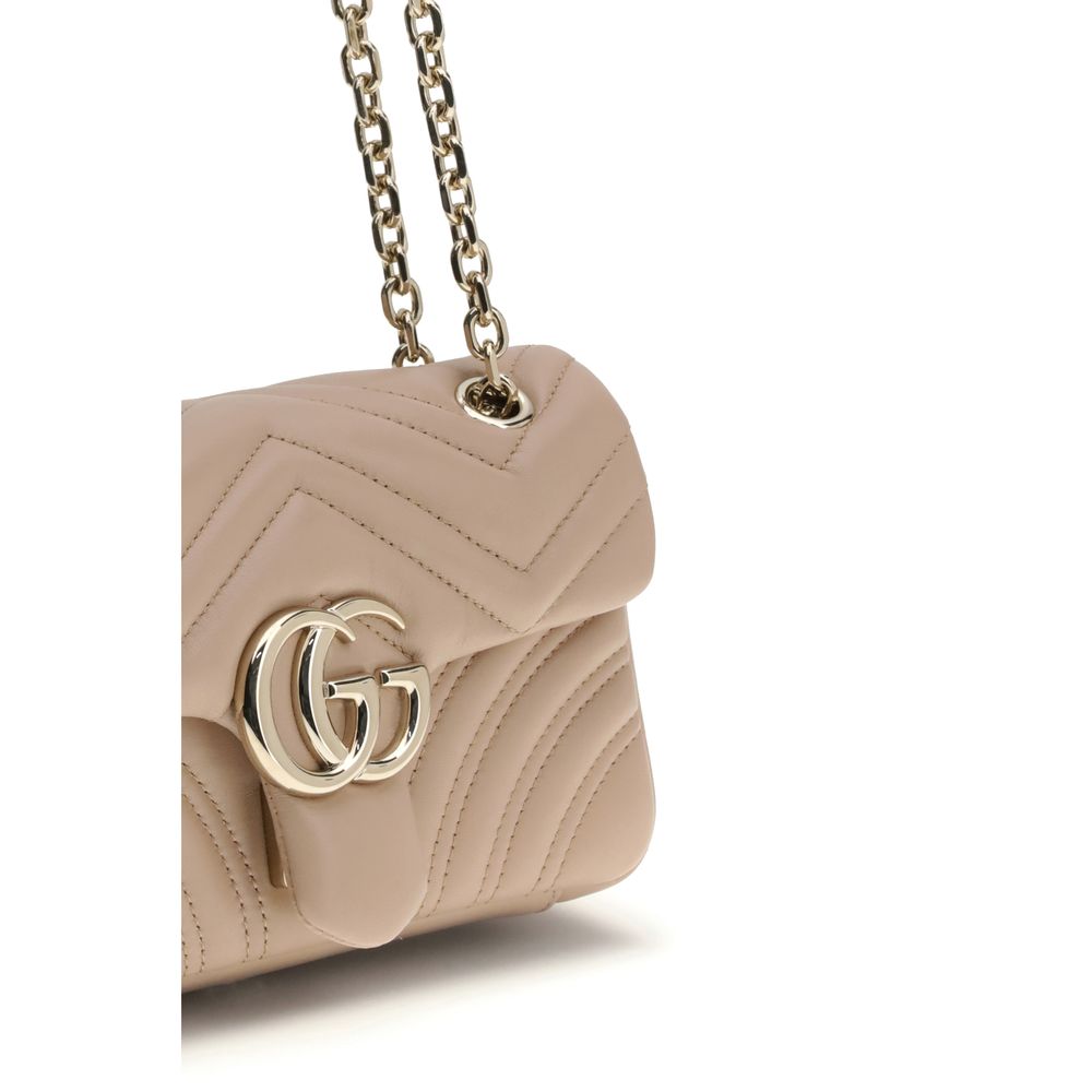 Gucci GG Marmont small Beige Lamb Shoulder Bag