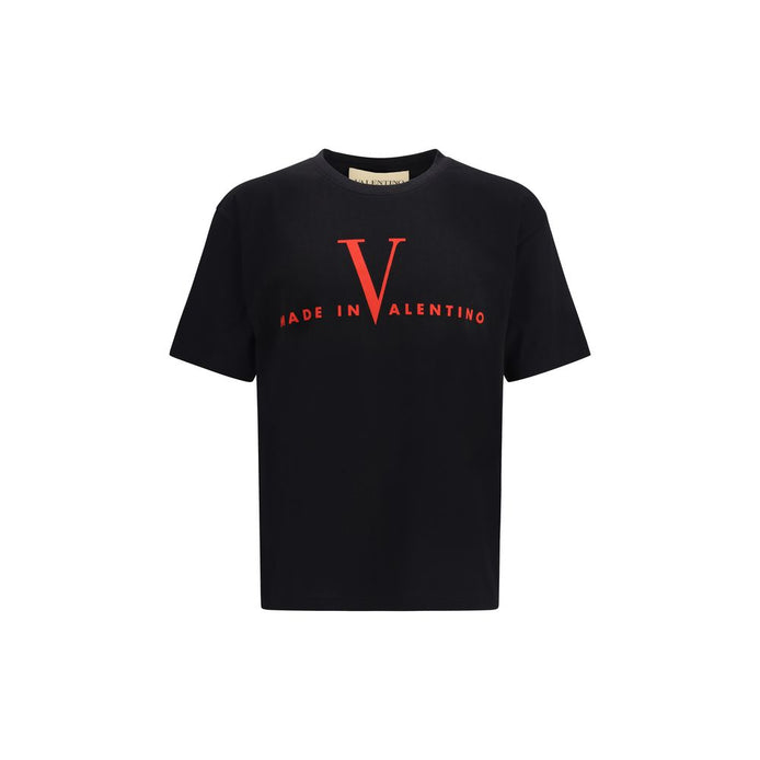 Valentino Garavani Black Cotton T-Shirt