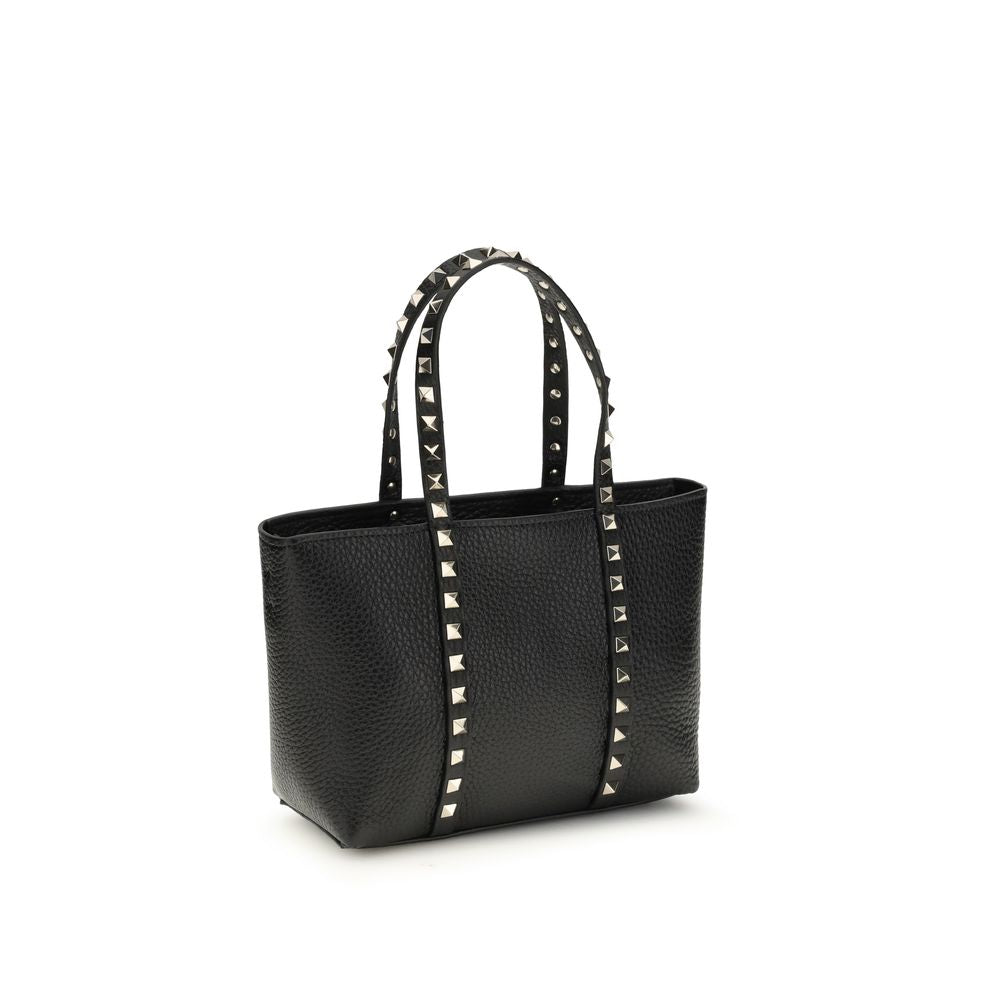Valentino Garavani Rockstud small Tote Black Leather Shoulder Bag