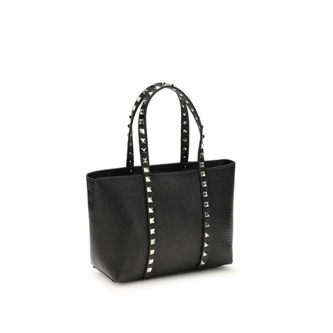 Valentino Garavani Rockstud small Tote Black Leather Shoulder Bag
