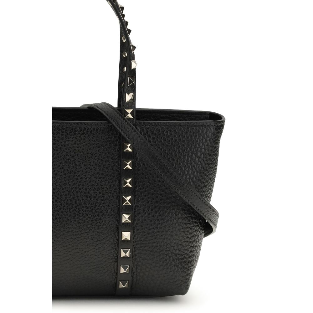 Valentino Garavani Rockstud small Tote Black Leather Shoulder Bag