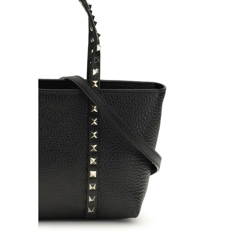 Valentino Garavani Rockstud small Tote Black Leather Shoulder Bag