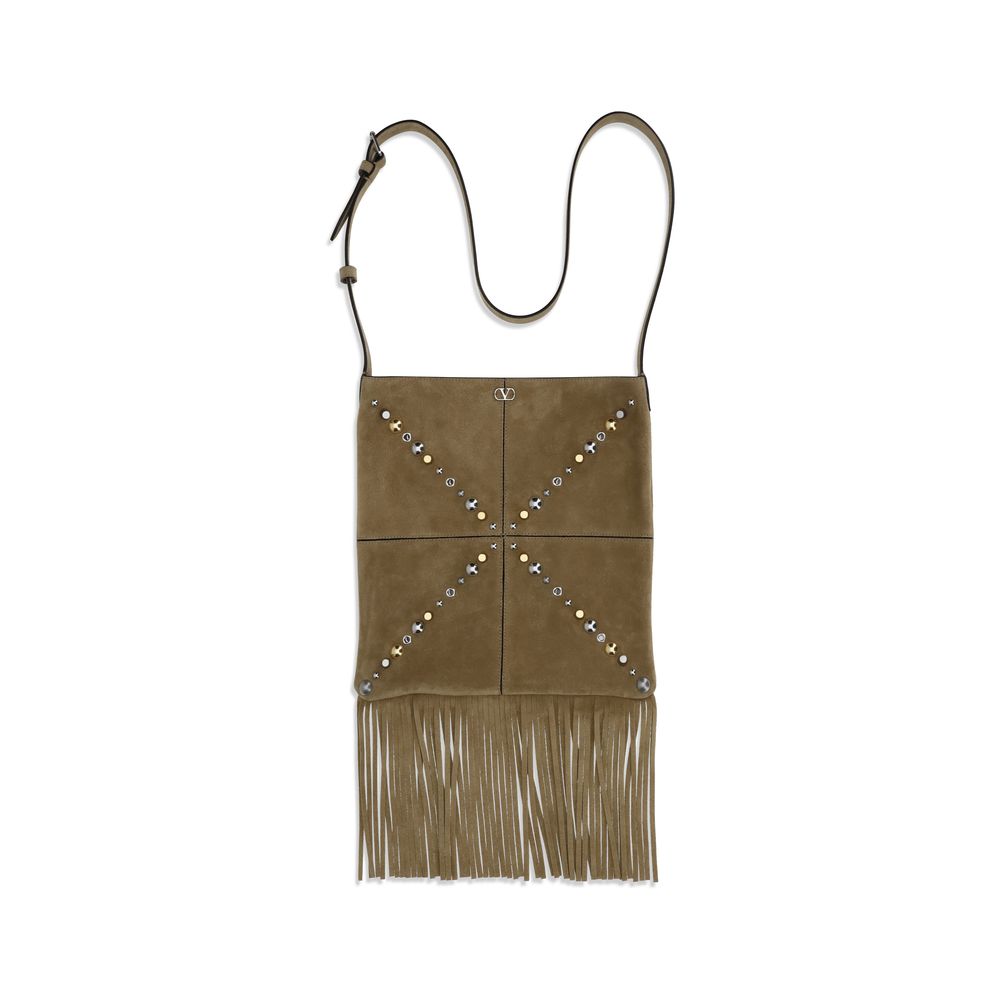 Valentino Garavani Nellcôte Beige Leather Shoulder Bag