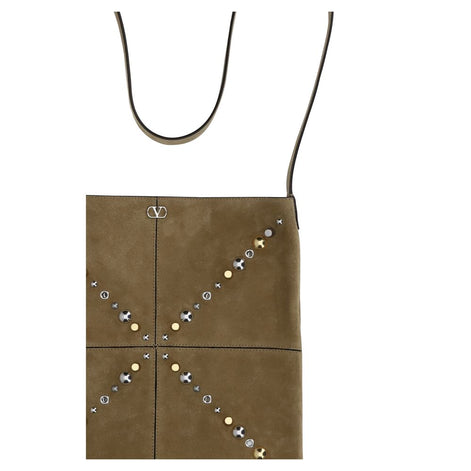 Valentino Garavani Nellcôte Beige Leather Shoulder Bag