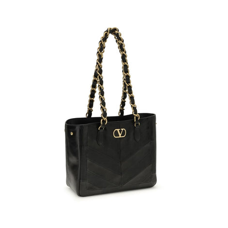 Valentino Garavani La Seine small Black Napa Leather Shoulder Bag