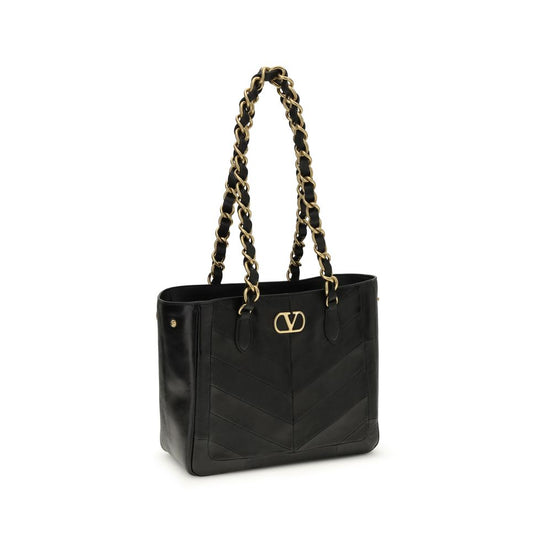 Valentino Garavani La Seine small Black Napa Leather Shoulder Bag