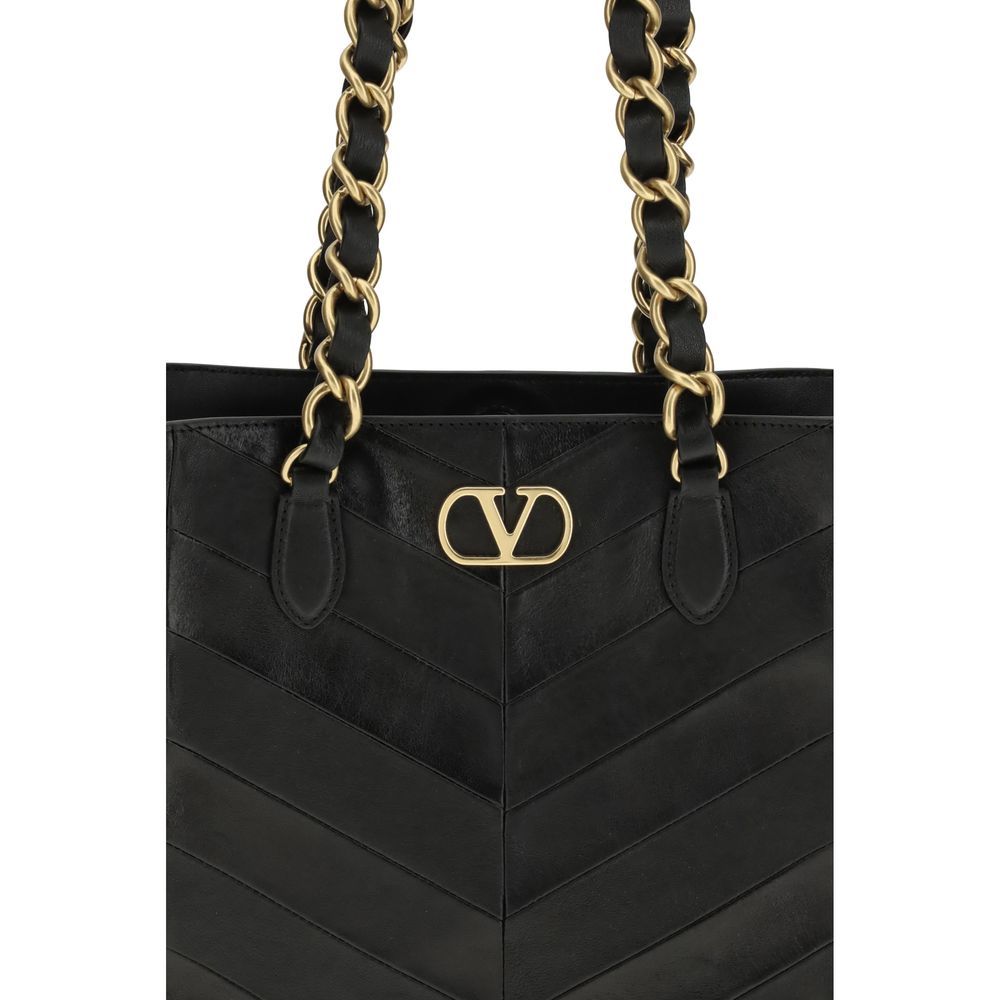 Valentino Garavani La Seine small Black Napa Leather Shoulder Bag