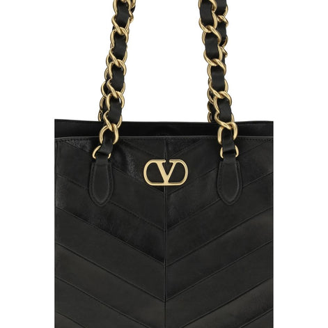 Valentino Garavani La Seine small Black Napa Leather Shoulder Bag