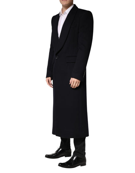 Dolce & Gabbana Black Single Breasted Trench Coat Jacket