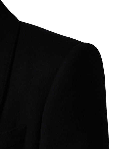 Dolce & Gabbana Black Single Breasted Trench Coat Jacket