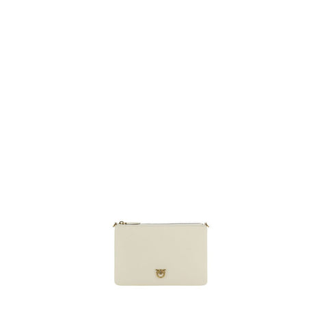 PINKO Beige Calf Leather Bos Taurus Shoulder Bag