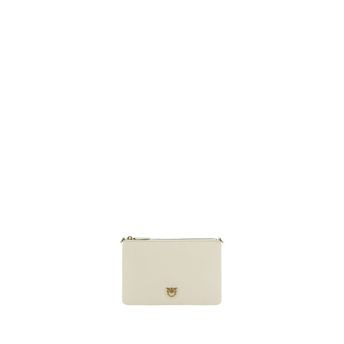PINKO Beige Calf Leather Bos Taurus Shoulder Bag