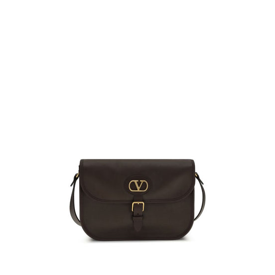 Valentino Garavani Antibes Brown Leather Shoulder Bag