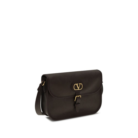 Valentino Garavani Antibes Brown Leather Shoulder Bag