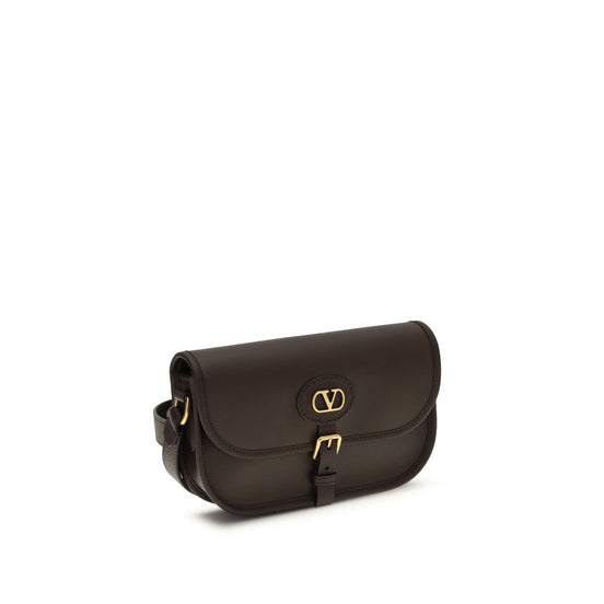 Valentino Garavani Antibes small Brown Leather Shoulder Bag