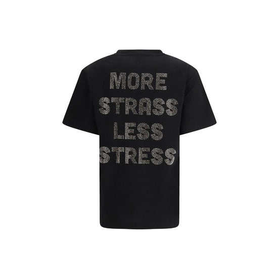 PINKO Black Cotton T-Shirt