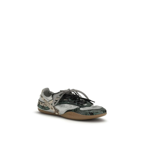 Miu Miu Gray Recycled Polyester Athletic Sneakers