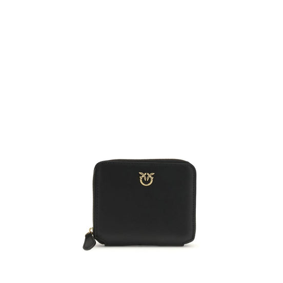 PINKO Black Calf Leather Bos Taurus Wallet