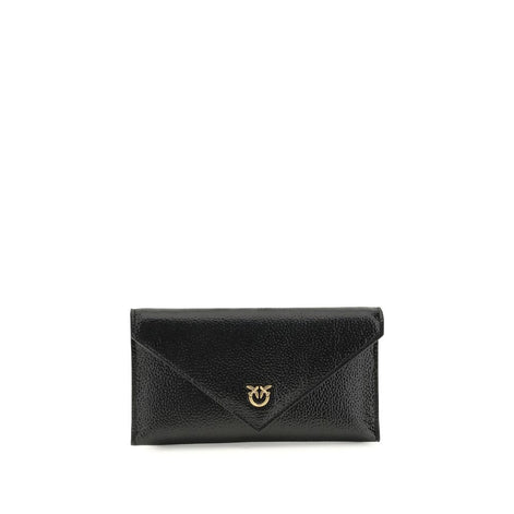 PINKO Black Calf Leather Bos Taurus Handbag