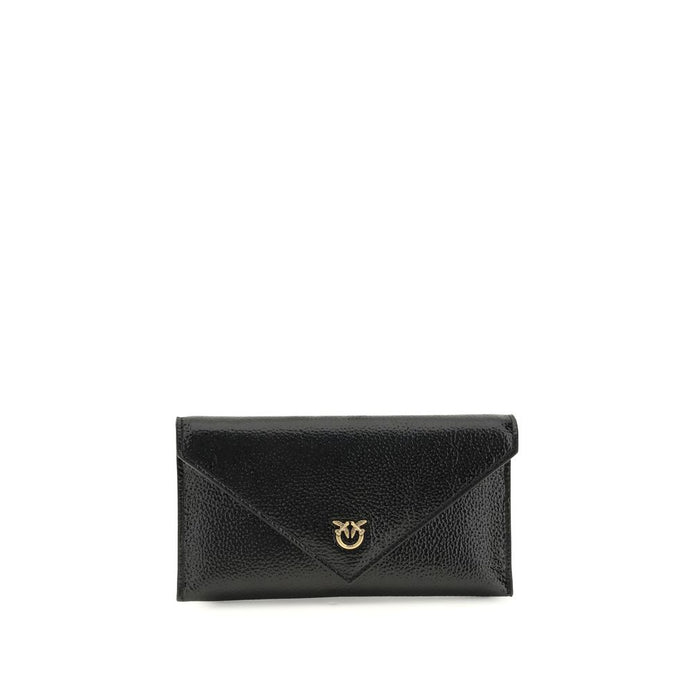 PINKO Black Calf Leather Bos Taurus Handbag