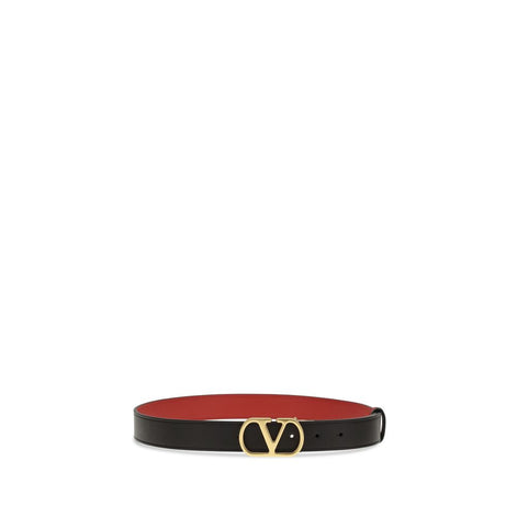 Valentino Garavani Black Calf Leather Bos Taurus Belt
