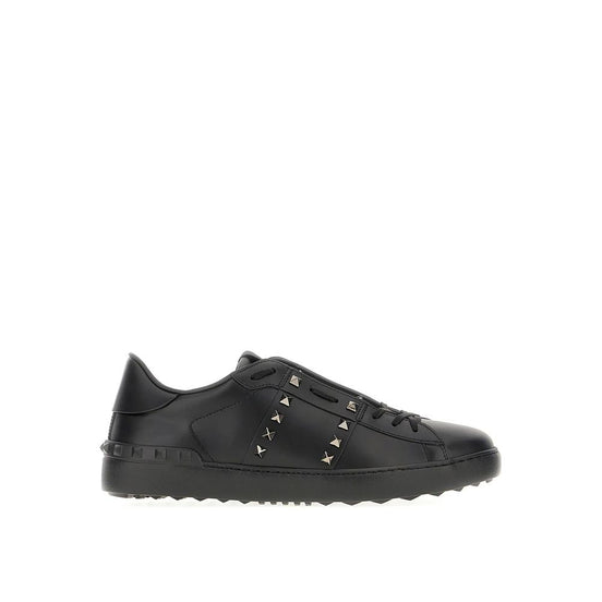 Valentino Garavani Black Leather Low Top Sneakers