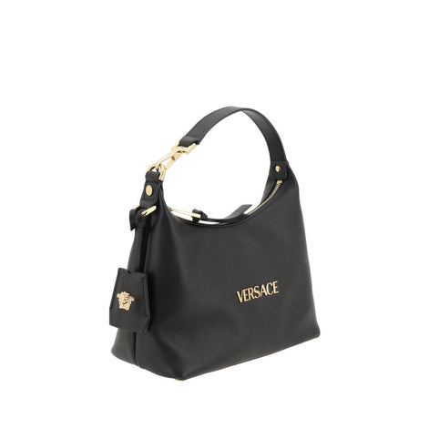 Versace Black Calf Leather Bos Taurus Handbag