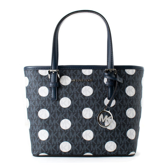Michael Kors Blue Canvas Tote Bag
