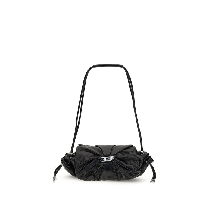 Diesel Black Calf Leather Bos Taurus Shoulder Bag