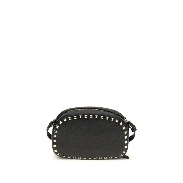 Valentino Garavani Black Calf Leather Bos Taurus Shoulder Bag