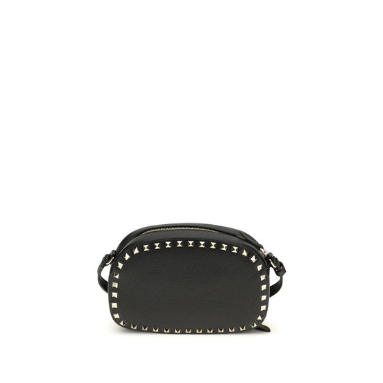 Valentino Garavani Rockstud Black Leather Shoulder Bag