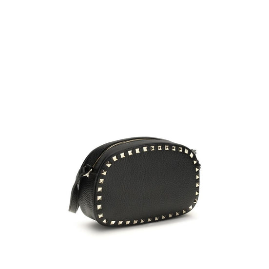 Valentino Garavani Rockstud Black Leather Shoulder Bag