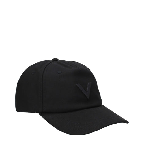 Valentino Garavani Black Cotton Cap (Baseball Hat)