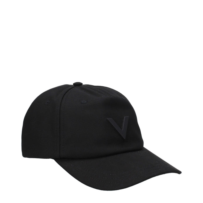 Valentino Garavani Black Cotton Cap (Baseball Hat)