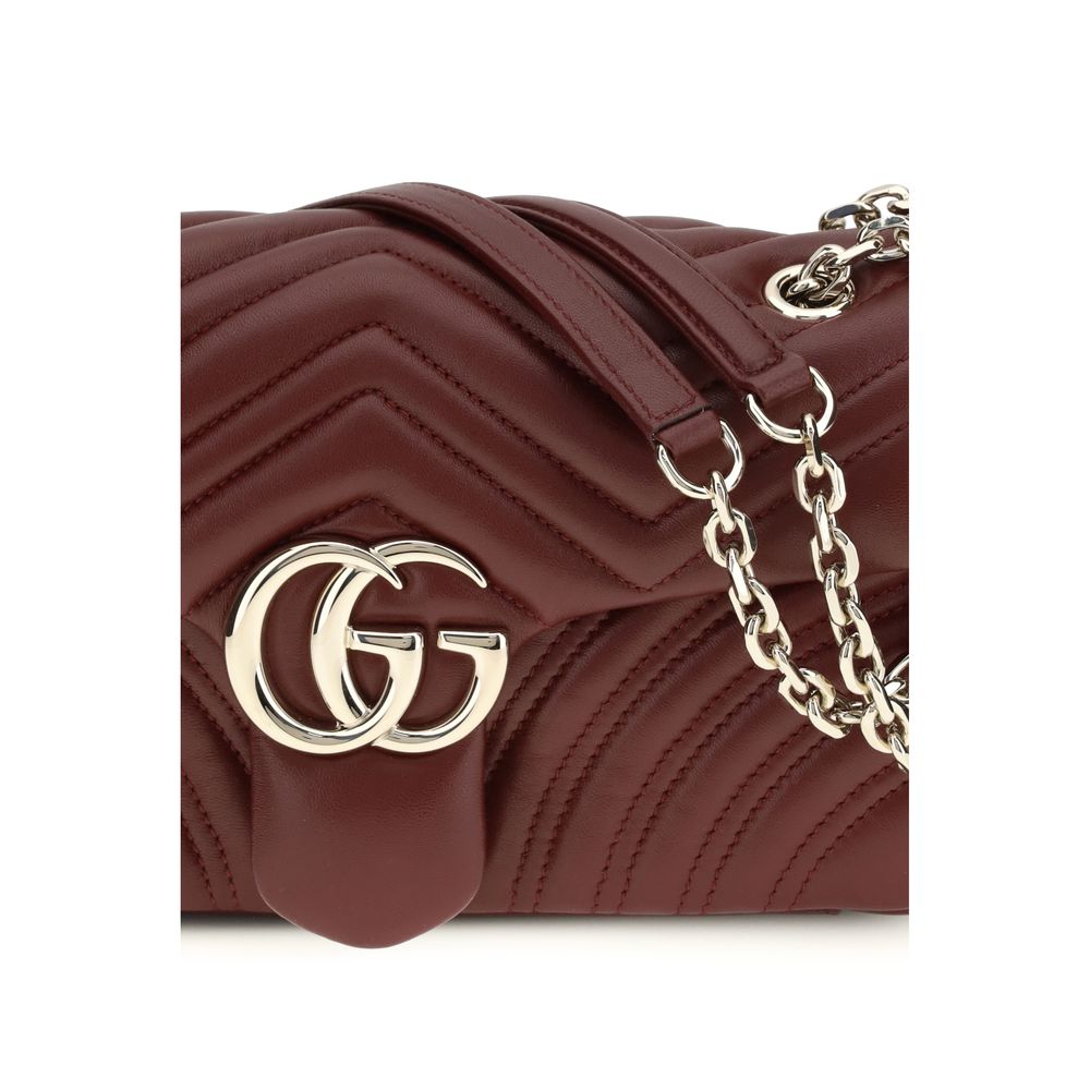 Gucci Marmont medium Bordeaux Leather Shoulder Bag