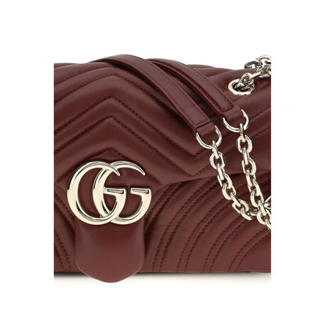 Gucci Marmont medium Bordeaux Leather Shoulder Bag