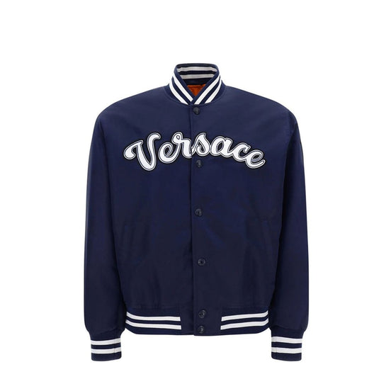 Versace Blue Nylon Bomber